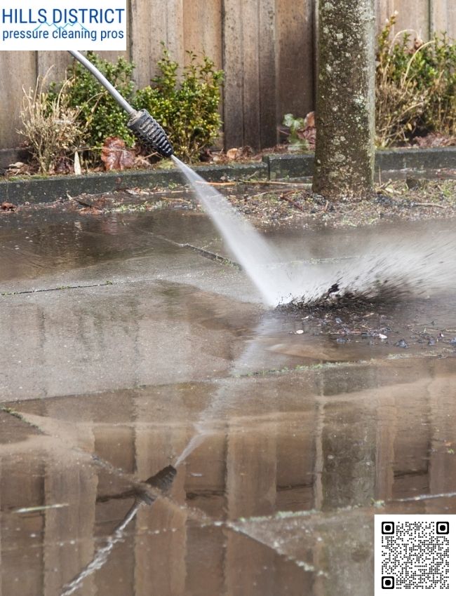 How does pressure cleaning affect landscaping?
